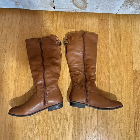 Aldo Keesha Brown Leather Riding Boots - Picture 7 of 7